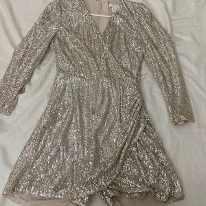 Sequin short romper
